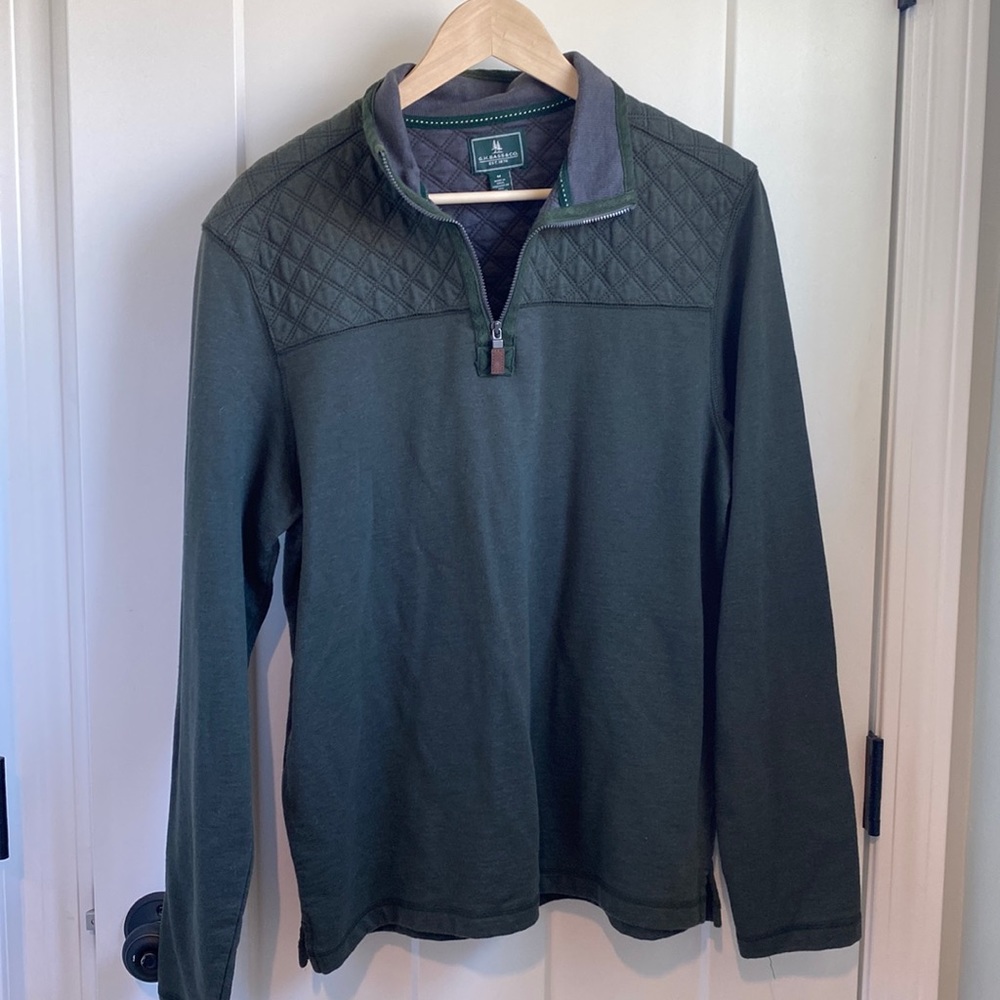 G.H. Bass & Co. Mens Mountain Wash Pullover Sweater, Green, Medium